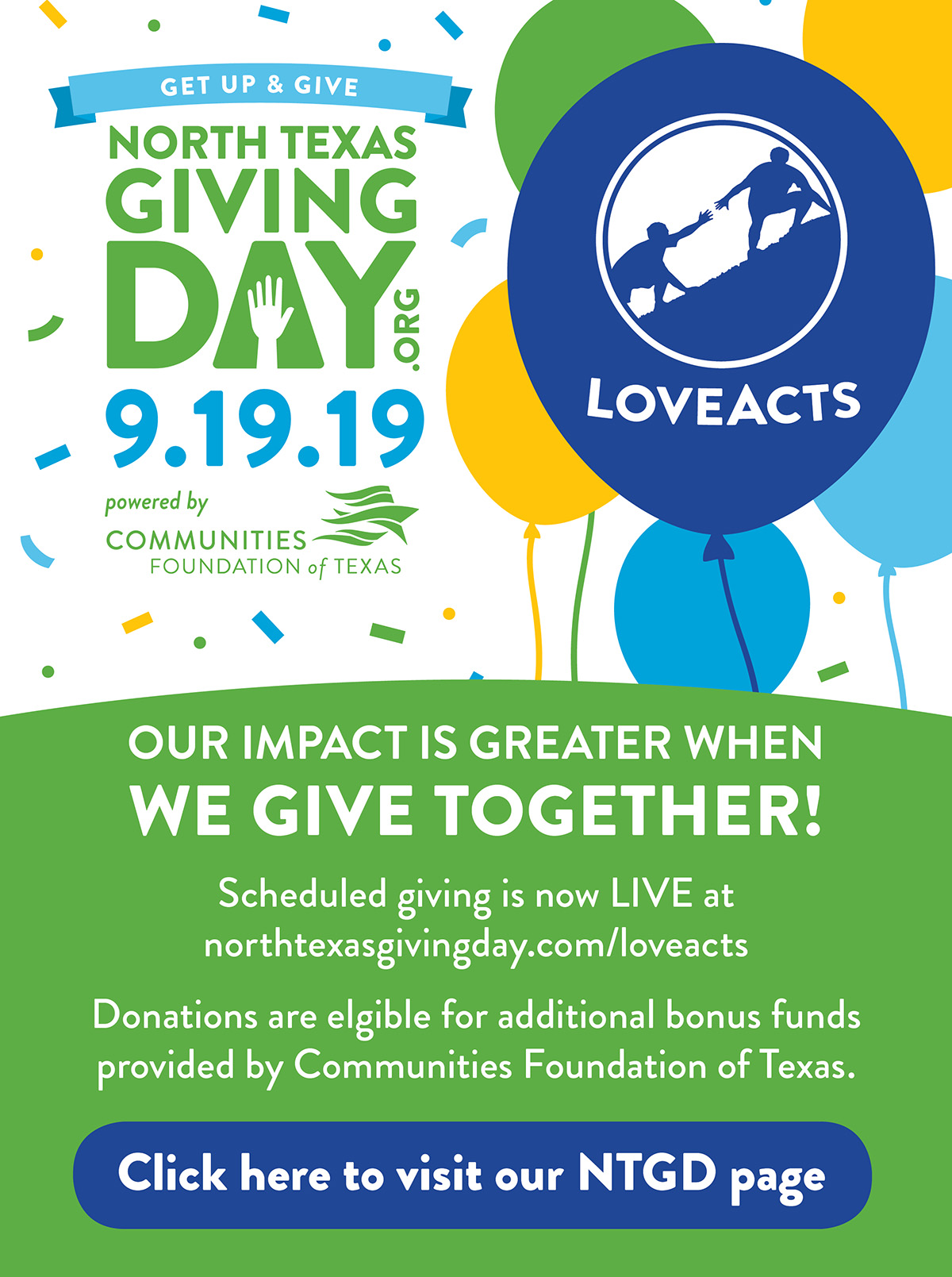LoveActs North Texas Giving Day 2019